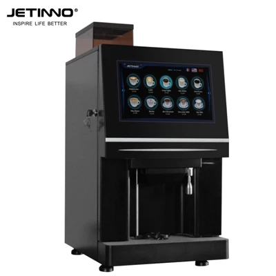 Mesa de máquina expendedora de bebidas instantáneas de café en grano caliente
